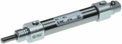 SMC Round Body Cylinder: 7/16 in Bore, 1 in Stroke, Non-Repairable, Stainless Steel, Pivot Mounting (MPN NCMC044-0100C). Key specifications — attr1122958: Rotating Rod; attr942235: Stainless Steel; attr942202: SMC; attr942227: Pivot; attr942243: NCM.