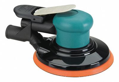 DYNABRADE Air Orbital Sander: 6 in Disc, Hook and Loop/Vinyl, 3/16 in Orbit, Central Vacuum - Central Vacuum Random Orbital Sanders