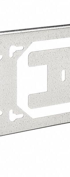 RACO Mounting Bracket: Steel, Silver, 0.06 in Overall Dp, 16 in Overall Wd, 0.31 in Overall Lg (MPN 9001). Key specifications — Brand: RACO; Accessory Type: Mounting Bracket; Color: Silver; Material: Steel.
