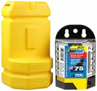 PACIFIC HANDY CUTTER, INC Blade Dispenser Kit: Blade Bank, Approximately (750) Utility Blades (MPN BB5379KIT). Key specifications — attr307480: Yellow; attr307478: Plastic; attr307477: Approximately (750) Utility Blades; attr307479: Post Mount; attr307476: Blade Bank; attr324880: PACIFIC HANDY CUTTER, INC.