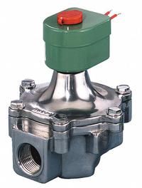 REDHAT Solenoid Valve: 2-Way, Normally Closed, 1/2 in Pipe Size, 110V AC/120V AC, High Flow (MPN 8215G020B). Key specifications — Brand: REDHAT; Pipe Size: 1/2 in; Voltage: 110V AC.
