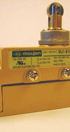 MOUJEN Limit Switch: Roller Plunger, MJ1-6 (MPN MJ1-6102). Key specifications — attr1019632: MOUJEN; attr1023447: MJ1-6.