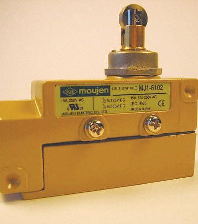 MOUJEN Limit Switch: Roller Plunger, MJ1-6 - Top-Mount Roller-Plunger Limit Switches