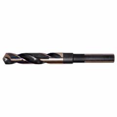 CLE-LINE Silver and Deming Drill: 1-23/64", 118° Split Point, Black & Gold HSS, 3-Flats Shank (MPN C27618). Key specifications — attr1235078: 1.3594.