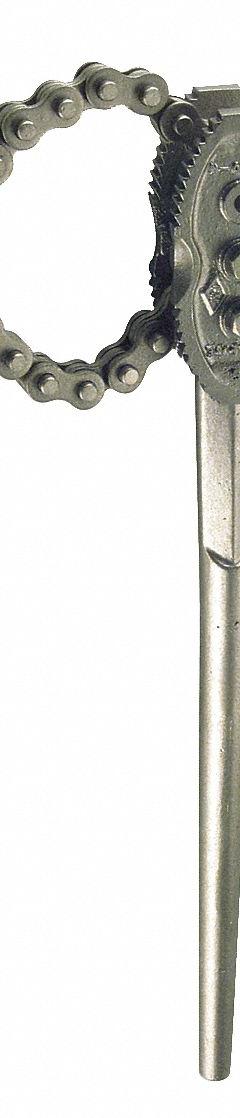 AMPCO Chain Wrench: Natural, For 1 1/2 in Outside Dia, 20 in Chain Lg, 20 in Handle Lg (MPN W-60). Key specifications — attr309935: Aluminum Bronze; attr309937: Nickel, Aluminum, Bronze; attr324945: AMPCO; attr380425: Chain Wrench; attr309951: Natural.