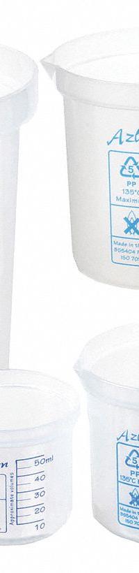 APPROVED VENDOR Square Ratio Beaker Set: Low Form, Printed Graduation, Polypropylene, Translucent (MPN 522135-0001). Key specifications — Clarity: Translucent; Graduation Style: Printed; Body Color: Colorless; Brand: APPROVED VENDOR; Product Type: Beaker; Includes Graduations: Yes; Beaker Type: Low Form.