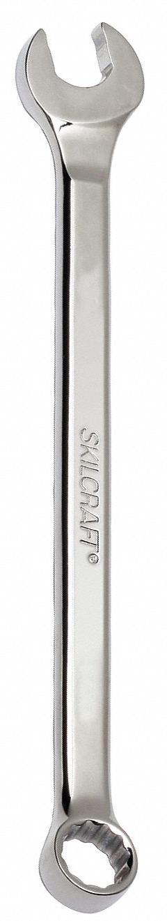 ABILITY ONE Combination Wrench: Alloy Steel, Chrome, 17 mm Head Size, 9 3/4 in Overall Lg, Offset (MPN 5120-01-645-2317). Key specifications — attr309539: 17 mm; attr309567: No; attr324930: ABILITY ONE.