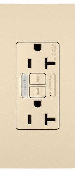 LEGRAND GFCI-USB: Duplex, 5-20, Ivory, GFCI, 125V AC, 20 A, 2 Pole / 3 Wire (MPN 2097NTLTRI)