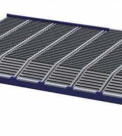 UNEX ROLLER RACK Gravity Flow Shelf: Tilt, 96 in x 72 in x 2 5/8 in, 3,000 lb Shelf Capacity, Steel (MPN RR99K2R8X6-L). Key specifications — Shelf Angle: Tilt; Finish: Powder Coated; Material: Steel; Brand: UNEX ROLLER RACK.