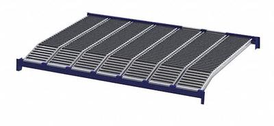 UNEX ROLLER RACK Gravity Flow Shelf: Tilt, 96 in x 72 in x 2 5/8 in, 3,000 lb Shelf Capacity - Flow Lane Shelf Levels for Boltless Flow Racks