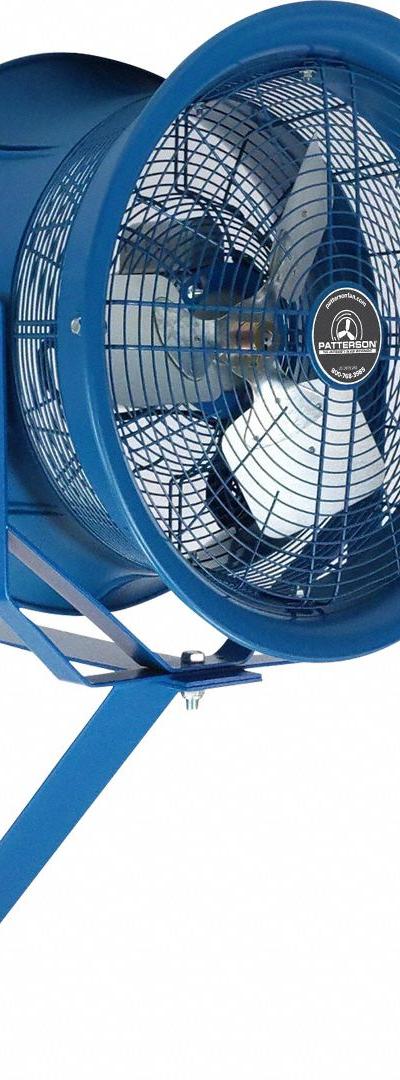 PATTERSON Mounted Fan: 30 in Blade Dia - High-Velocity Industrial Wall-Mount Fans