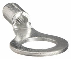 PANDUIT Ring Terminal: Bare, 1/4 in Stud Size, 18 AWG to 14 AWG Wire Sizes, 2,000 V (MPN P14-14R-C). Key specifications — Brand: PANDUIT; Barrel Style: Serrated.