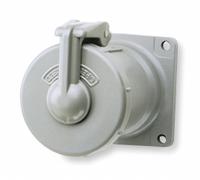 HUBBELL Pin and Sleeve Receptacle: Gray, 250V DC/600V AC, Three Phase, 100 A, 3 Pole, 2 Wire (MPN VR1031). Key specifications — Brand: HUBBELL.