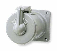 HUBBELL Pin and Sleeve Receptacle: Gray, 250V DC/600V AC, Three Phase, 100 A, 3 Pole, 2 Wire (MPN VR1031). Key specifications — Brand: HUBBELL.