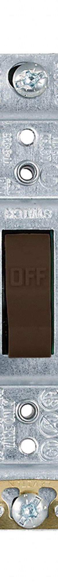 LEVITON Wall Switch: Toggle Switch, Single Pole, Maintained, Brown, 120/277V AC, 30 A (MPN 3031-2). Key specifications — Illuminated: No; Voltage Rating: 120/277V AC.