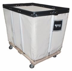 ROYAL BASKET TRUCKS Basket Truck: 12.5 cu ft, 600 lb, 36 in L x 24 in W x 25 in H, White, Wood (MPN G10-CCW-PMA-3UNN). Key specifications — Brand: ROYAL BASKET TRUCKS; Liner Color: White; Caster/Wheel Configuration: (4) Swivel; Assembled/Unassembled: Assembled.