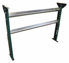 ASHLAND CONVEYOR Conveyor Support Stand: For 22 in Between Frame Wd, 79 in Min. Ht, 109 in Max. Ht (MPN H15M94B22). Key specifications — Stand Material: Steel; Color: Green; Brand: ASHLAND CONVEYOR.