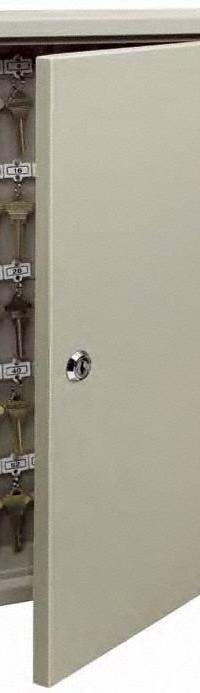 Key Control Cabinet: 120 Key Capacity, Single Key Lock, Steel, Beige, 19 1/2 in Ht, 13 5/8 in Wd (MPN 1803). Key specifications — Brand: KIDDE; Finish: Enamel; Includes Key Tags: Includes Key Tags; Includes Mounting Hardware: No Mounting Hardware Included; Color: Beige; Mounting Location: Wall; Material: Steel.