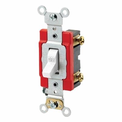 LEVITON Wall Switch: Toggle Switch, 3-Way, Maintained, White, 120/277V AC - Toggle Wall Switches