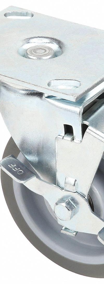 APPROVED VENDOR Plate Caster: Swivel - Debris-Resistant NSF-Listed Sanitary Plate Casters