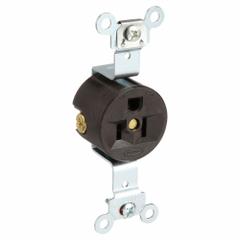 HUBBELL Receptacle: Single, 5-15, Brown, 125V AC, 15 A, 2 Pole / 3 Wire (MPN HBL5251)