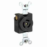 HUBBELL Locking Receptacle: Non-NEMA, Black, 125/250V AC, 10 A_15 A Current Rating, 3 Poles, 3 Wires (MPN HBL7582). Key specifications — Brand: HUBBELL.