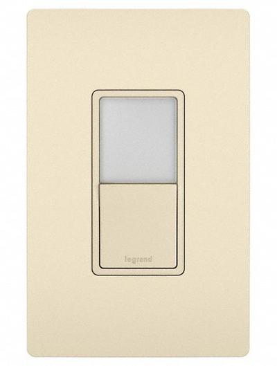 LEGRAND Wall Switch: Rocker Switch, 3-Way, Maintained, Light Almond, 120V AC - Rocker Wall Switches