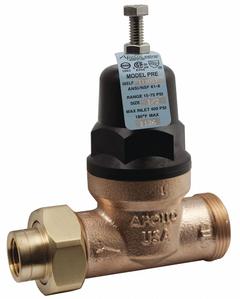 APOLLO Water Pressure Reducing Valve: NPT x NPT, 1 in Pipe Size, Bronze, 15 psi to 75 psi, NPT x NPT (MPN 36ELF11501T). Key specifications — Brand: APOLLO; Low-Lead Compliance: Low-Lead Compliant.