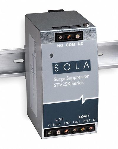 SOLAHD Surge Protection Device: Single Phase, 120V AC, 1 Poles, 2 + Ground Wires - DIN Rail Internal-Mount SPDs