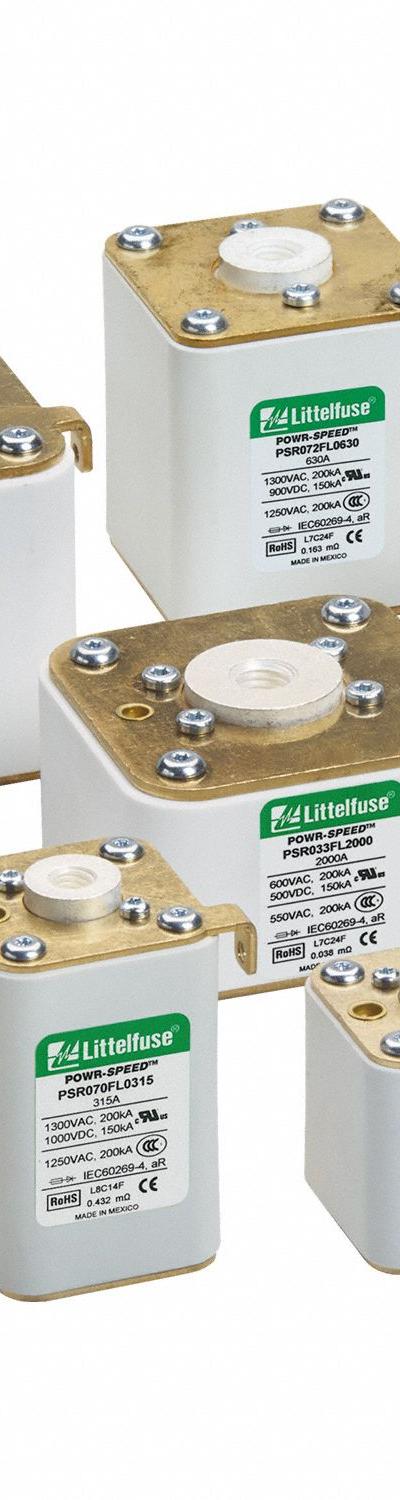 LITTELFUSE Semiconductor Fuse: PSR Series - Very-Fast-Acting Threaded Flush-End Square Fuses