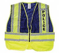 APPROVED VENDOR Pro Police Safety Vest: Safety Vest ANSI Class Class 2, Blue/Green, Polyester (MPN 8051BZ-2X-4X). Key specifications — attr358683: Zipper; attr378047: APPROVED VENDOR; attr358676: Class 2; attr358678: Polyester; attr358679: 64 in; attr1314241: Pro Police Safety Vest.