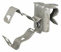 Beam Clip with Conduit & Pipe Hanger, Hammer-On: 1/2 in_3/4 in Trade Size, 75 lb Load Capacity, Gray (MPN 812M58). Key specifications — For Minimum Cable OD: 0.71 in; For Maximum Cable OD: 1.18 in; Compatible Conduit Trade Size: 1/2 in; 3/4 in; Compatible Conduit Type: EMT; Beam Flange Thickness: 5/16 in to 1/2 in; Material: Steel; Finish: Corrosion Resistant Coated.