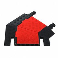 CHECKERS Cable Protector 45 Degrees Right Turn: 5 Channels, Hinged, 1 13/40 in Max Cable Dia (MPN GDT5X125-R-O/B). Key specifications — Brand: CHECKERS; Color: Black/Orange; Component: Right Turn 45 Degrees; Material: Polyurethane.