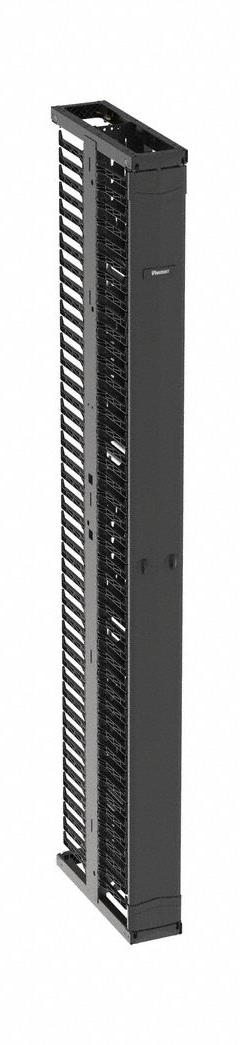 PANDUIT Vertical Dual-Sided Manager: Vertical, 45 U, Dual Side Sides, 84 in Overall Ht, Steel (MPN PR2VSD06). Key specifications — Color: Black; Includes: Door; Orientation: Vertical; Brand: PANDUIT; Material: Steel; Number of Sides: Dual Side; Product Type: Dual-Sided Manager.