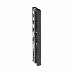 PANDUIT Vertical Dual-Sided Manager: Vertical, 45 U, Dual Side Sides, 84 in Overall Ht, Steel (MPN PR2VSD06). Key specifications — Color: Black; Includes: Door; Orientation: Vertical; Brand: PANDUIT; Material: Steel; Number of Sides: Dual Side; Product Type: Dual-Sided Manager.