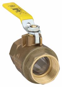 APOLLO Manual Two-Way Ball Valve: 1 1/4 in, Brass, Straight, FNPT x FNPT, Full Port Ball Port, Lever (MPN 77F10601). Key specifications — Brand: APOLLO; Handle: Lever.