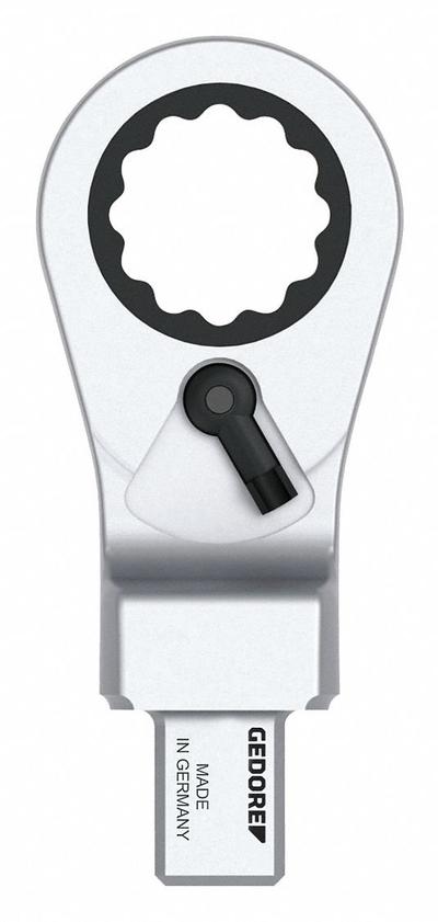 GEDORE Interchangeable Torque Wrench Head: 9mm x 12mm Drive Size - 12-Point Box End Torque Wrench Heads
