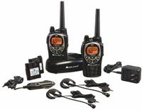 MIDLAND Handheld Two Way Radio: GXT Series, FRS/GMRS, Analog, 5 W, 50 Channels, Alphanumeric, 1 PR (MPN GXT1000VP4). Key specifications — Color: Black; FCC License Required: Yes.