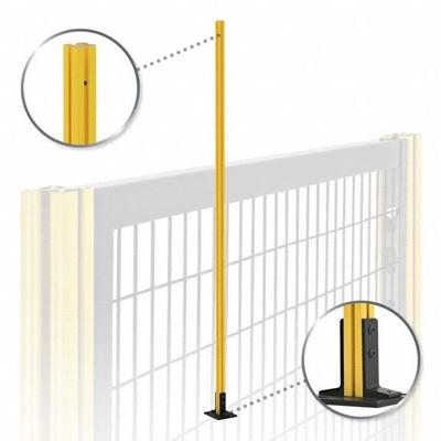 80/20 Tube Framing System Profiles: Mounting Post, 88 in H, 1 1/2 in W x 1 1/2 in D - Machine Guarding