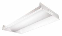 COLUMBIA LIGHTING Recessed Troffer: 4 ft Lg, 2 ft Wd, 4,700 lm, 4000K, 41 W, 120 to 277V AC (MPN LTRE24-40MLG-RFA-EDU). Key specifications — attr1261884: 120 to 277V AC; attr1261878: COLUMBIA LIGHTING; attr1261883: (4) Lamp T8; attr1261870: 4000K; attr1261880: Yes.