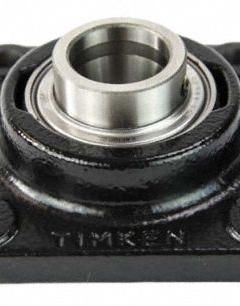 TIMKEN Flange Mount Bearing: Radial Ball, 1 1/4 in Bore, Cast Iron, Set Screws, 4 5/8 in Lg, Square (MPN YCJ1-1/4 SGT). Key specifications — Bore Type: Cylindrical; Brand: TIMKEN; Lubricant Material: NLGI 2 Lithium Complex Grease; Mounting Bolt Size: 1/2 in; Split Housing: Not Split; System of Measurement: Inch.