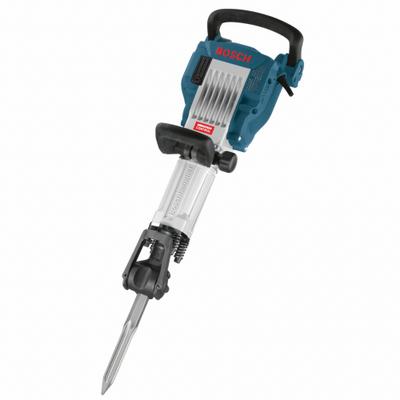 BOSCH Breaker Hammer Kit: Corded, Chipper, 1 1/8 in Hex, 22 ft-lb, 1,300 bpm - Inline Corded Demolition Hammers