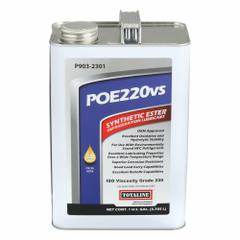 CARRIER Synthetic Oil: Polyol Ester, 1 gal Can, 1,100 SUS, POE220vs (MPN P903-2301). Key specifications — Series: POE220vs; Viscosity Grade: ISO-220; Brand: CARRIER; Compatible Refrigerant Group: HFC; Product Type: Synthetic Oil.