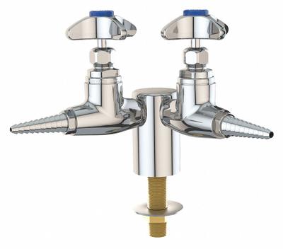 INSTOCK Needle Valve: Needle Valve, Threaded Shank, For Vacuum Media, 2 Handles - Laboratory Turrets & Valves