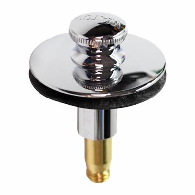 WATCO Drain Stopper: Plastic, Unfinished, 2 in Overall Dia, Push and Pull - Bathtub Drain Stoppers