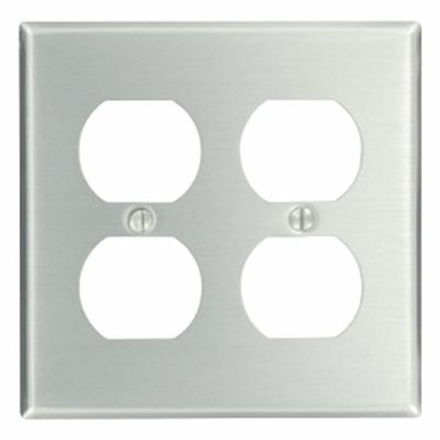 LEVITON Wall Plate: Duplex Outlet, 2 Gang - General Purpose Wall Plates