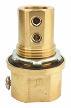 BRIDGEPORT FITTINGS Grounding Lug Hubs for EMT: 1 in Trade Size, 2 13/16 in Overall Lg, Brass (MPN MCH-100). Key specifications — Insulated: No; Thread Size: 1"-11-1/2; Thread Type: NPT; Brand: BRIDGEPORT FITTINGS.