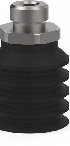 DE-STA-CO Vacuum Pad Assembly: G1/8 in, 20.07 mm Pad Dia, NBR, Black, 8.89 mm Pad Ht, 50A (MPN VC-BM20N-18M). Key specifications — attr1019194: VC-BM20N-18M; attr1019196: DE-STA-CO; attr1019197: 50A.