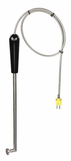 COOPER ATKINS Surface Temperature Probe: -40°F to 400°F /-40°C to 205°C, 9 in Probe Lg, Type K (MPN 50001-K). Key specifications — Brand: COOPER ATKINS; Handle Type: Straight.