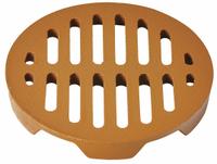 JAY R. SMITH MFG. CO Grate: A, Round, 7 7/8 in Overall Dia, 1 in Overall Ht, Cast Iron, Duco-Coated (MPN 2120CIG). Key specifications — Finish: Duco-Coated; Brand: JAY R. SMITH MFG. CO; Color Family: Brown.